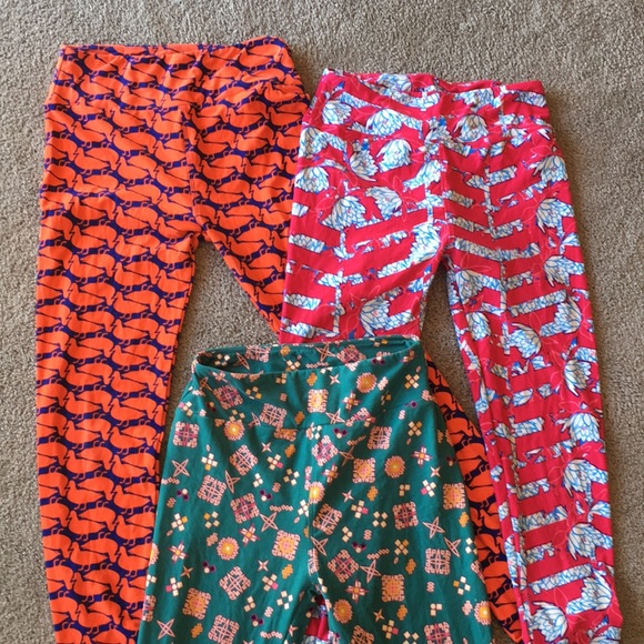 3 pairs LulaRoe pants/leggings. OS. - Picture 1 of 5